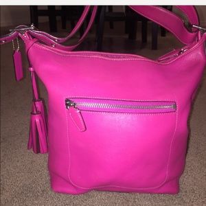 Magenta coach purse